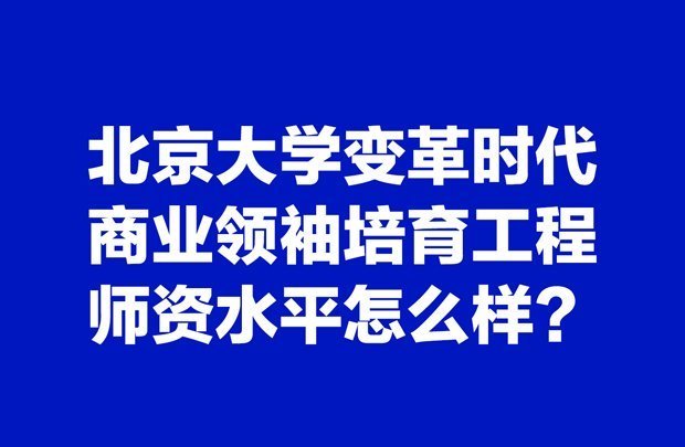 北京大学变革时代商业领袖培育工程研修班师资水平怎么样？