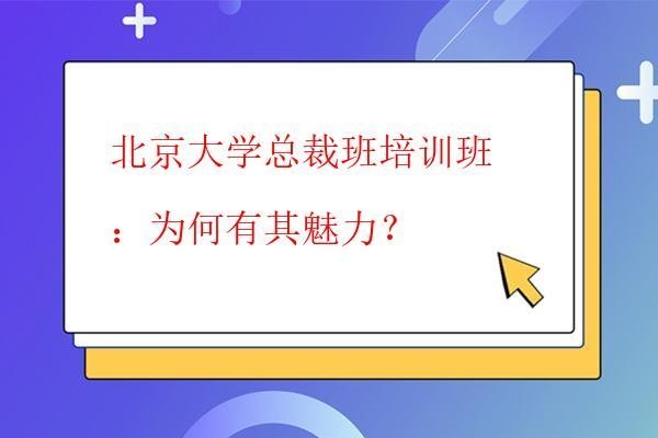  北京大学总裁班培训班：为何有其魅力？
