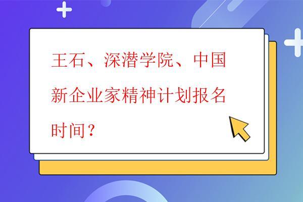 王石、深潜学院、中国新企业家精神计划报名 ...
